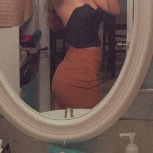 Pink suede bodycon skirt forever 21